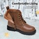 thumbnail image 3 of Bota DREAM PAIRS para Niños Combat Marrón Talla 1, 3 of 6