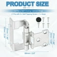 thumbnail image 2 of Uxcell Self-Closing Cabinet Hinges Semi-Overlay, Semi Concealed Flush Face Mount Cabinet Hinge with Screw Silver Tone, 2 of 7
