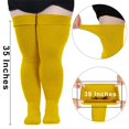 thumbnail image 2 of Miaocao Plus Size Womens Thigh High Socks for Thick Thighs- Extra Long Thick Over the Knee Stockings- Leg Warmers Socks, 2 of 6