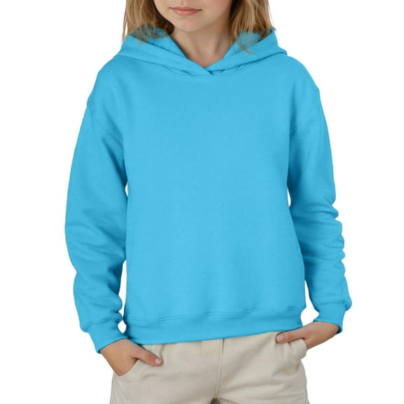 RMGVDSD Kids Girls Hooded Sweatshirt Solid Color Pullovers Long Sleeve Hoodie Solid Color Hooded Sweatshirt Pullover Top Casual Hoodies Adorable Clothes 4-5 Years