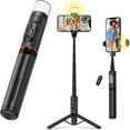 thumbnail image 2 of Innotech SC Trípode Ajustable para Teléfono de 30 Pulgadas y Selfie Stick con Control Remoto Inalámbrico, Luz Flash y Soporte para Teléfono: Trípode Portátil, Estable y Liviano para iPhone, Android y Teléfonos Inteligentes: Viajes y Vlogging, 2 of 9