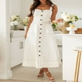 thumbnail image 4 of CNKOO Ladies‘ Sleeveless Denim Dress for Summer with Long Flowy Design, 4 of 9