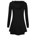 thumbnail image 4 of Women's Zip Up Long Hoodie Jacket Lightweight Tunic Sweatshirt Open Front Slim Fit Cardigan with Pockets, 4 of 5
