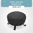 thumbnail image 4 of GASPRO Fire Pit Cover Round for 30-36 inch, 600D Heavy Duty Outdoor Fire Pit Cover, Waterproof,Dustproof and Anti UV, 36'' x 24'', Black, 4 of 7