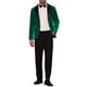 thumbnail image 2 of BLAZER DE VELVET CHIC PARA HOMBRE DE UN BOTÓN, TRAJE DE FIESTA PROM TUXEDO, CHAQUETA DE CENA, L VERDE OSCURO, 2 of 6