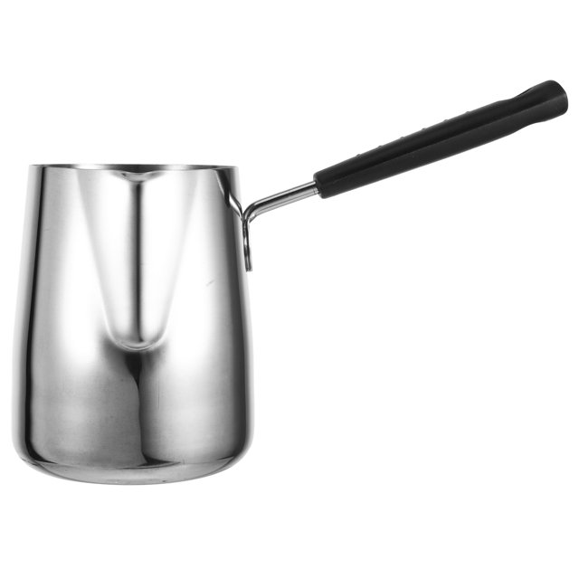 Miangastore Greek Coffee Warmer Turkish Coffee Makers Pots Brewing Coffee Pot Stainless Steel Milk Warmer Pots for Chocolate Heatings 600ml
