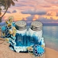 thumbnail image 4 of Nautical Sea Turtle Salt and Pepper Shakers Set with Holder for Beach House Interiror Style - Coastal Living Room Accents, and Marine Life Theme Decorative Shakers Set, 4 of 7
