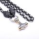 thumbnail image 1 of Collar con colgante de cabeza de lobo de acero inoxidable estilo europeo y americano para hombre, collar de cadena monarca, 1 of 5
