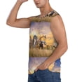 thumbnail image 3 of Bingfone Vintage Wildlife Protection Pattern Men's Tank Tops Workout Sleeveless Tee Shirts Running Beach Tanks for Men-3X-Large, 3 of 8