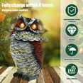 thumbnail image 2 of Solar Owl with Flashing Eyes and Rotating Head Realistic Solar Powered Garden Owl Resin Owl Statue Waterproof Solar Owl Decoys to Scare Birds Away for Patio Yard Porch Lawn, 2 of 7