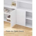 thumbnail image 5 of SONGMICS HOME Tall Book Shelf, Superfast Toolless Assembly, 6-Tier Floor Standing Bookcase with Adjustable Shelves and Door, Snow White, 5 of 7