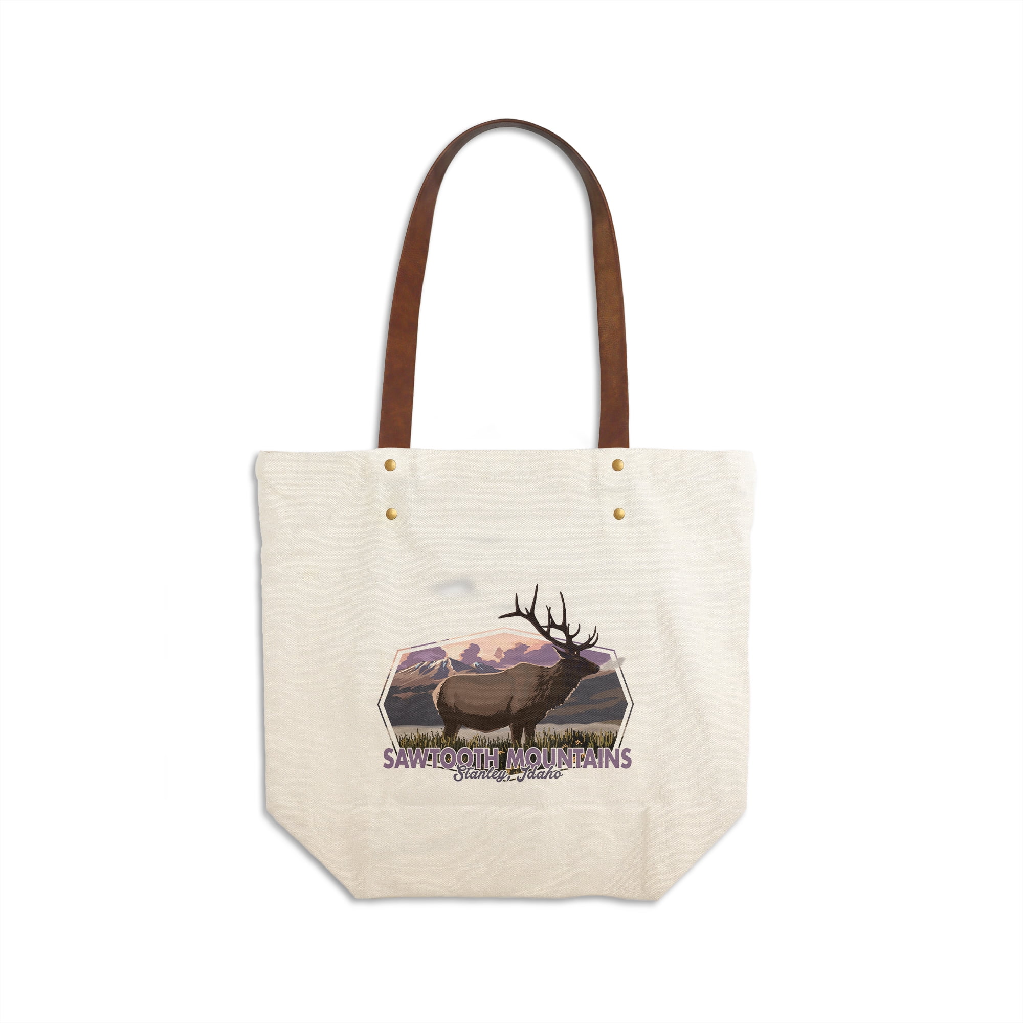 Stanley, Idaho, Sawtooth Mountains, Elk and Sunset, Contour (Canvas