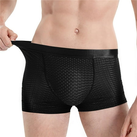 Clearance! Cooler Briefs Breathable Soft Boxer Brief Ice Silk Breathable Butt Lift Underwear Flat Angle Artifact Thickened Sponge Butt Pad Buttocks Buttocks Peach Butt All In O Elastic Sweat Panty