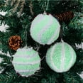 thumbnail image 4 of DefiDgd 9pcs 3.15inch Christmas Green Velvet Balls Christmas Tree Hanging Decoration,Flocked Xmas Tree Ball Ornaments,Shatterproof Xmas Tree Ball for Party Holiday Wedding Home Decor(C), 4 of 6