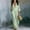 Green, variant on Morttic Women's Boho Floral Print Batwing Sleeve Ethnic Retro V-Neck Embroidered Trim Casual Vacation Maxi Dress Yellow,S