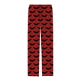 thumbnail image 3 of Adeawade Men Pants Halloween Festival Pajamas Bat Graphic Pj Bottoms Hallowmas Sleepwear Drawstring Pants With Pocket Wide Leg Slacks Casual Trousers Classic Home Wear Red M, 3 of 6