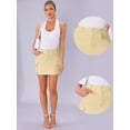thumbnail image 2 of DARING DIVA Women's Casual Y2K Cotton Cargo Mini Skirts XL Khaki, 2 of 6