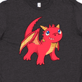thumbnail image 4 of Inktastic Cute Baby Red Dragon Youth T-Shirt, 4 of 5