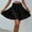 Black, variant on SMihono Women Linen Skirt Casual Flowy Ruffle Pleated Skirts Solid Color High Waist Boho Beach Flared Hem Mini Skirt Yellow 8