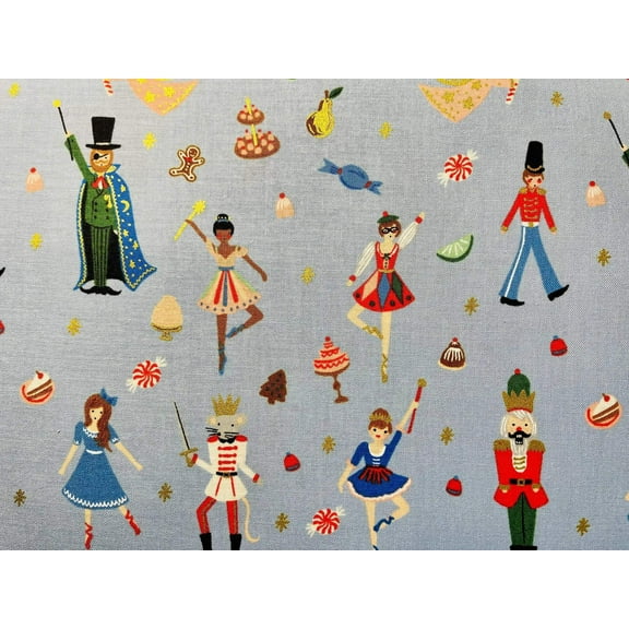 Holiday Classics - Land of Sweets - Powder Blue - Rifle Paper - Cotton  Steel