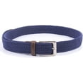 thumbnail image 3 of Gelante Adult's Canvas Elastic Fabric Woven Stretch Braided Belts Solid Color - Navy, 3XL, 3 of 4