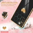 thumbnail image 2 of for Samsung Galaxy S20 FE 5G Case with HD Screen Protector Shockproof Protection,  Love Heart Plating Girly Women Cute Soft TPU Luxury Elegant Case for Samsung Galaxy S20 FE 5G, Black, 2 of 14