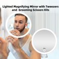 thumbnail image 2 of Shoreew 10X/20X/30X Magnifying LED Mirror with Tweezers - 360° Rotatable, Wall-Mounted & Handheld Makeup Vanity Mirror for Men & Women, 2 of 7