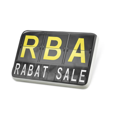 Porcelein Pin RBA Airport Code for Rabat - Sale Lapel Badge –