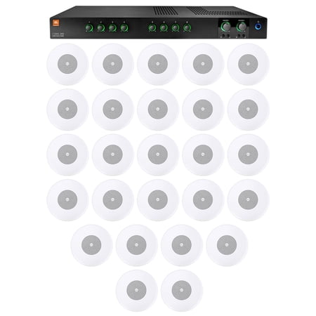 JBL CSMA280 Restaurant/Bar/Cafe 2x80w Amplifier 4/8ohm/70/100V+(26) 4 Speakers