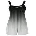 thumbnail image 4 of PENGXIANG Salopette en Lin Décontractée pour Femmes, Short Ample à Bretelles Réglables, Jambes Larges, Sans Manches, avec Poches, 4 of 7