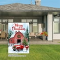 thumbnail image 3 of JOOCAR Merry Christmas Red Barn and Truck Garden Flag for Winter Christmas Home Outdoor Garden Yard Door Decor 12x18 inch, 3 of 5