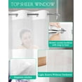 thumbnail image 4 of No Hook Shower Curtain with Snap in Liner, Abstract Ombre Purple Lily White Texture Hotel Shower Curtains for Bathroom, Washable Shower Curtain Liner Set with Mesh Top Window, 54"x78", 4 of 6
