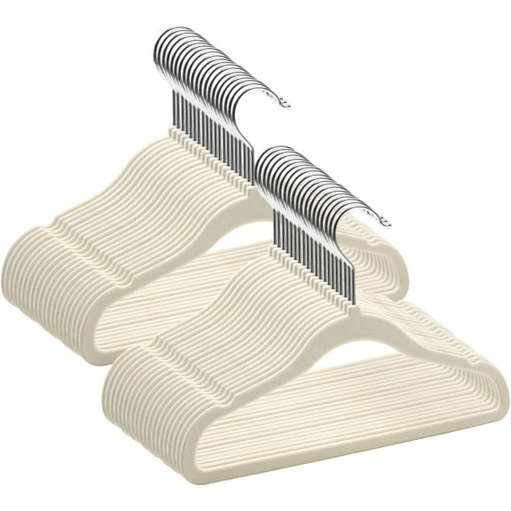 Baby Hangers Velvet 100 Pack - Baby Felt Hangers Non Slip Toddler Hanger Childrens Hanger for Kid