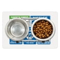 thumbnail image 1 of Bathroom Rules Pet Mat for Food and Water, Wash Your Hands Themed Classical Design Signs, Non-Slip Rubber Mat for Dogs and Cats, 18" X 12", by Ambesonne, 1 of 2