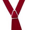 thumbnail image 5 of Toptie Men's Solid Suspenders Elastic 3/4 Inch X Back Adjustable Suspenders-Red, 5 of 7