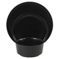 thumbnail image 2 of Gibson Home Dempsey Road 12-Piece Stoneware Dinnerware Set – Service for 4, Round Black Plates and Bowls, Durable Solid Color Modern Embossed Dish Set, Microwave & Dishwasher Safe, 2 of 15