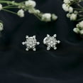 thumbnail image 6 of Rosec Jewels Lab Grown Diamond Snowflake Stud Earrings for Women (Ef-VS Quality), Screw Back - Ready to Gift for Christmas, 10K White Gold, 6 of 9