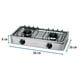 thumbnail image 3 of Parrilla de gas de sobreponer 2 quemadores, inox, Foset Foset PAGA-2X, 3 of 4