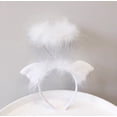 thumbnail image 4 of Paquete de 2 diademas de ángel con halo de luz LED, diadema de plumas, diadema de ángel con halo para Navidad, disfraces de ángel con luz LED, 4 of 5
