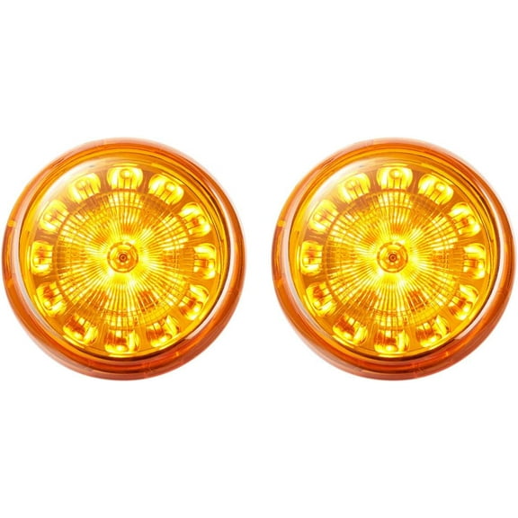 Custom Dynamics PB-A-1156 Probeam Bullet Bezel LED Turn Signal Inserts for Models with 1156 Contact Bases - Amber