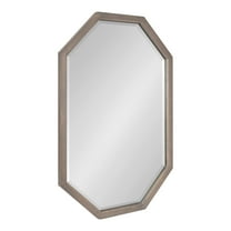 Kate and Laurel Hogan Framed Octagon Wall Mirror, Gray 24x36