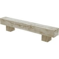 thumbnail image 3 of Ekena Millwork 6"H x 10"D x 48"W Sandblasted Faux Wood Fireplace Mantel Kit w/ Alamo Corbels, White Washed, 3 of 10