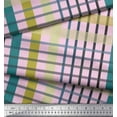 thumbnail image 2 of Soimoi Pink Rayon Fabric Check Check Print Sewing Fabric Yard 42 Inch Wide, 2 of 5