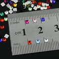 thumbnail image 6 of UDIYO 12 Colors 3D 3mm Square Nail Decor Flatback Shiny Rhinestone DIY Nail Art Tips, 6 of 6