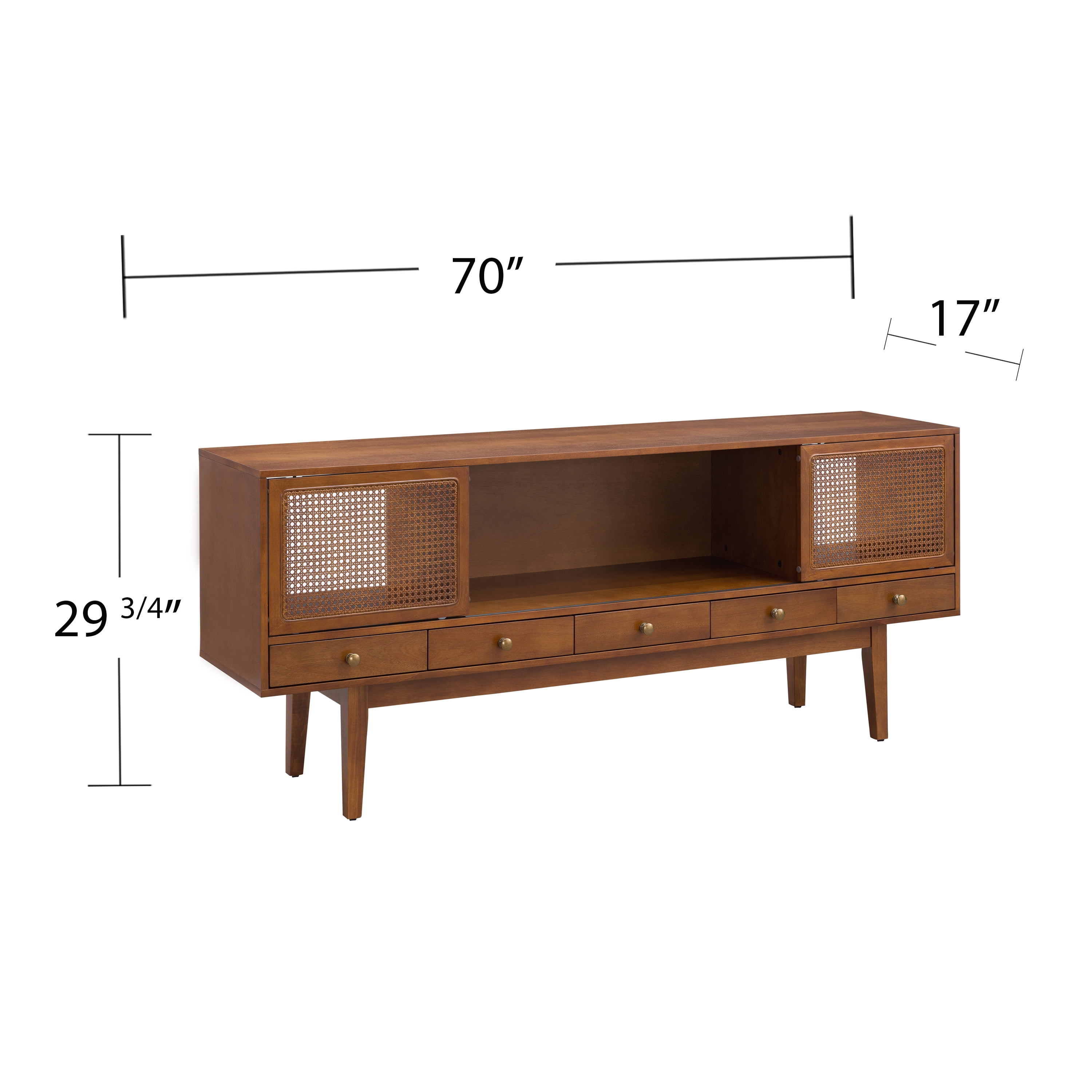 Holly Martin Simms Midcentury Modern Media Console for TVs up to 68