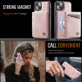 thumbnail image 6 of ELEHOLD Case for iPhone 15 Plus, Magnetic Wallet RFID Blocking Case,Leather Flip Cover with Card Holder,Rosegold, 6 of 11