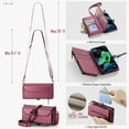 thumbnail image 4 of Crossbody for iPhone 13 Mini Case Wallet【RFID Blocking】with 7-Card Holder Zipper Bills Slot, Soft PU Leather Magnetic Shoulder Wrist Strap for iPhone 13 Mini Wallet Case Women, 4 of 15