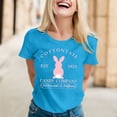 thumbnail image 2 of Aihuaihua Easter Shirts for Women Christian Shirts Rabbit Easter for Jesus Shirt Easter Gift Graphic Casual Tee Tops Sky Blue XL, 2 of 5