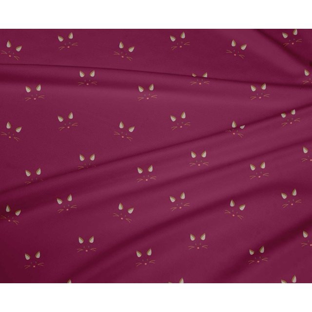 oneOone Polyester Lycra Fabric Cat Face Animal Fabric Prints by Yard 56 Inch Wide