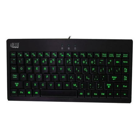 Adesso - SlimTouch AKB-110EB TKL Wired Membrane Keyboard - Black